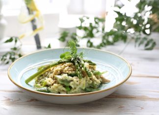 Recipe: Springtime Lemon-Herb Risotto with Asparagus and Pea Purée
